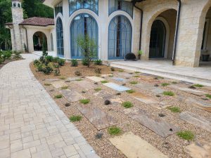 planting flagstone steps