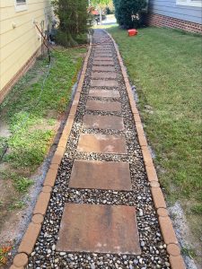 Paver pathway natural stone paver edging