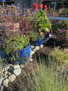 natural stone potted planters