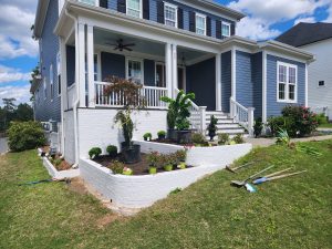 brick planter beds