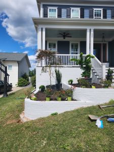 brick planter beds