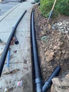 buried downspout