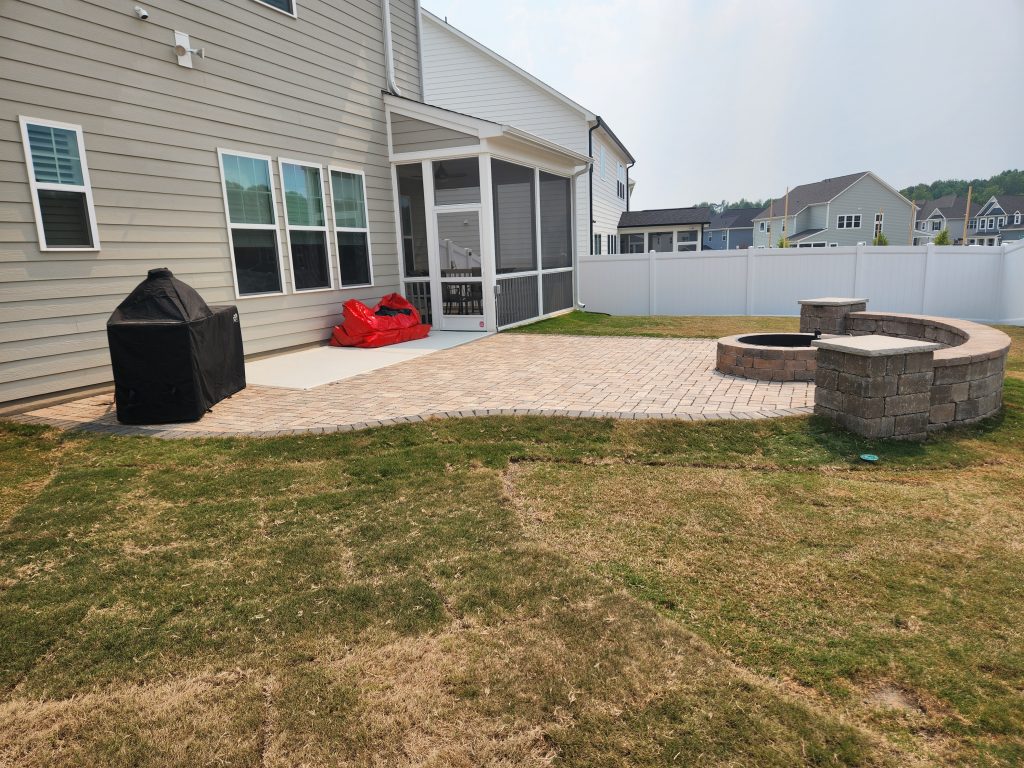 large permeable paver patio