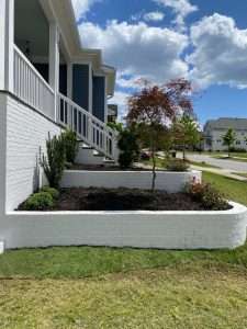 brick planting beds