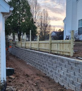 large retaining wall