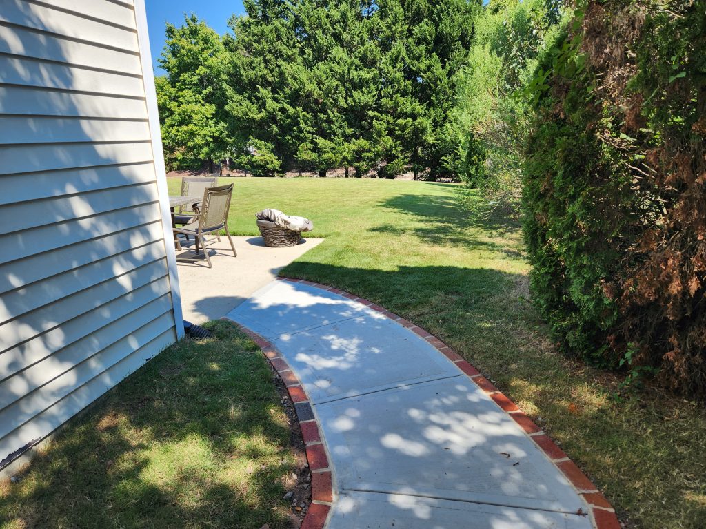 concrete brick pathway