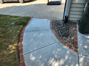 concrete brick pathway