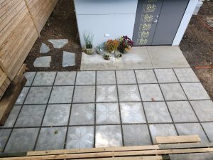 custom permeable paver patio art patio