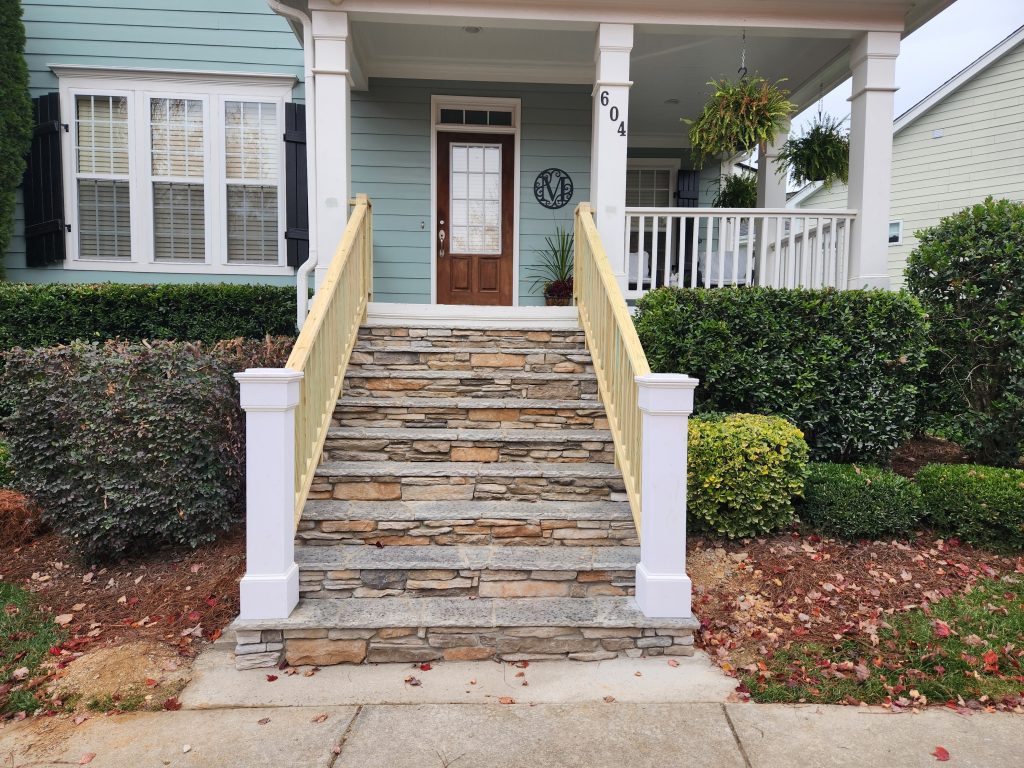 veneer stone stairs