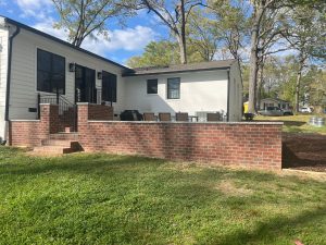 Brick Retaining Wall Bluestone Brick Stairs Cary 3