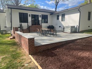 Brick Retaining Wall Bluestone Patio Brick Stairs Cary 2